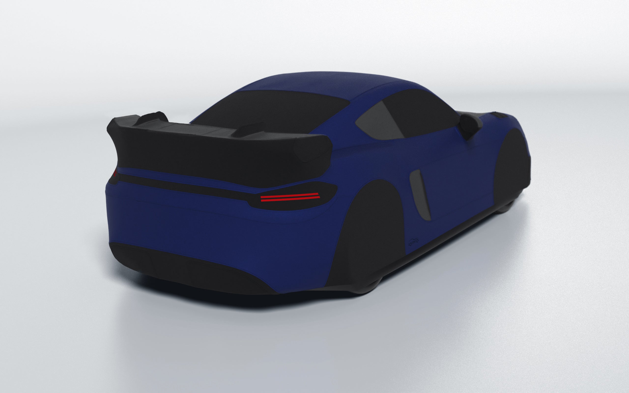 Goodwool tailor-made car cover for Porsche 718 Cayman GT4 RS — Blue 565