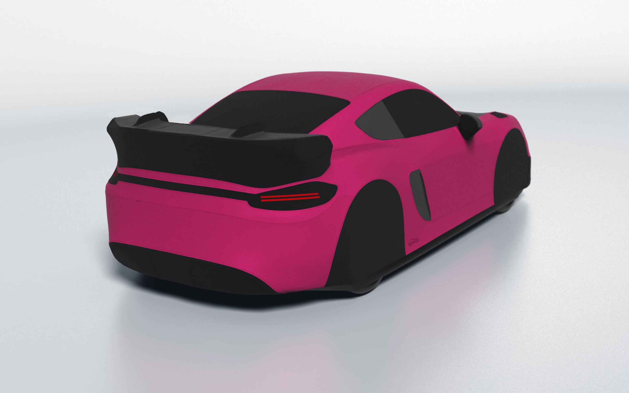 Goodwool tailor-made car cover for Porsche 718 Cayman GT4 RS — Purple 620