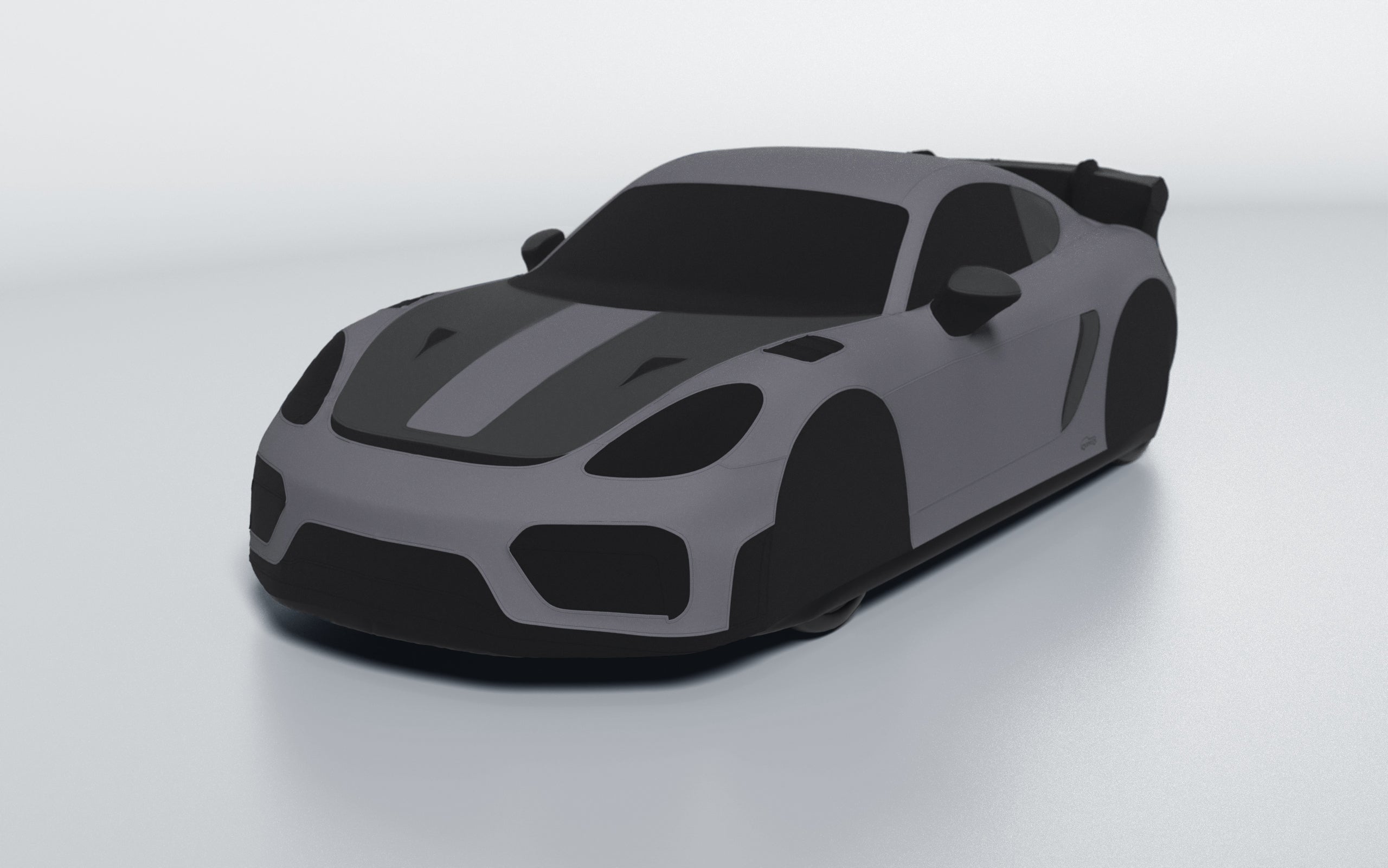 Goodwool tailor-made car cover for Porsche 718 Cayman GT4 RS — Grey 770