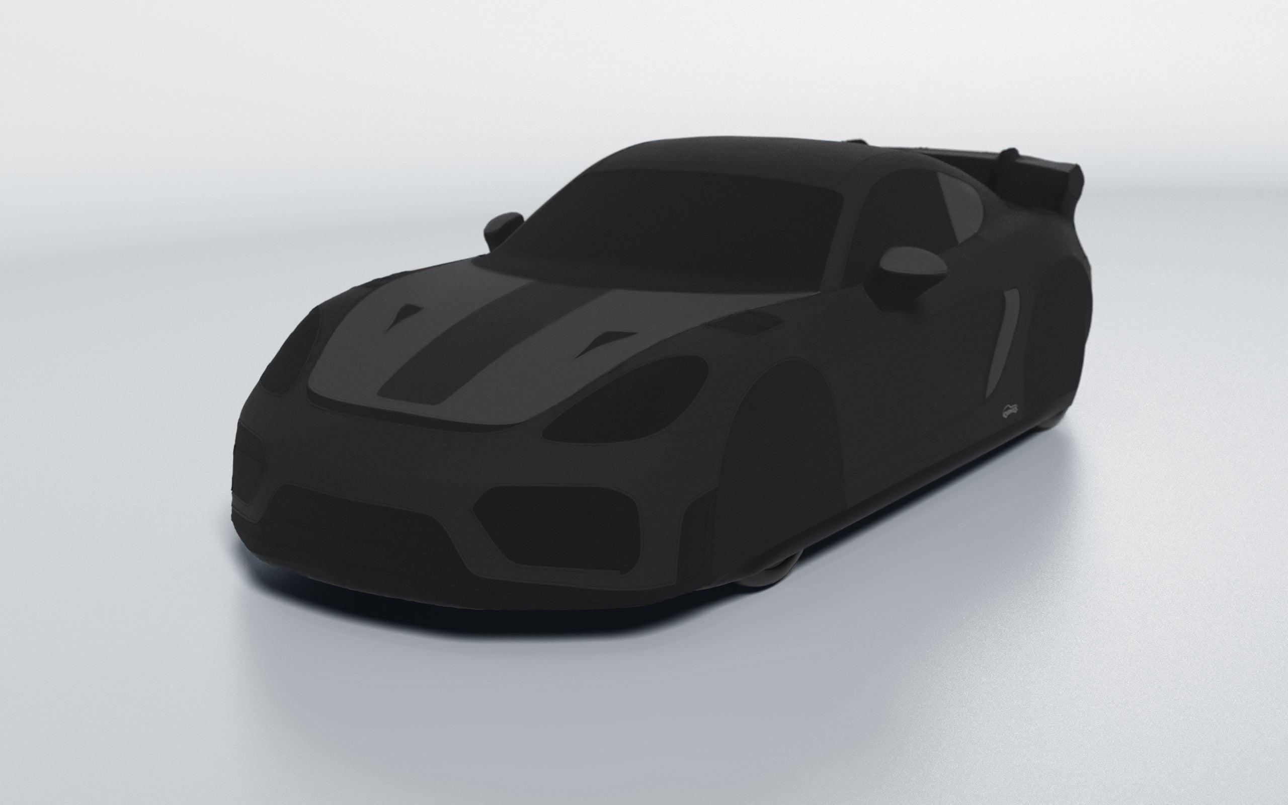 Goodwool tailor-made car cover for Porsche 718 Cayman GT4 RS — Black 850