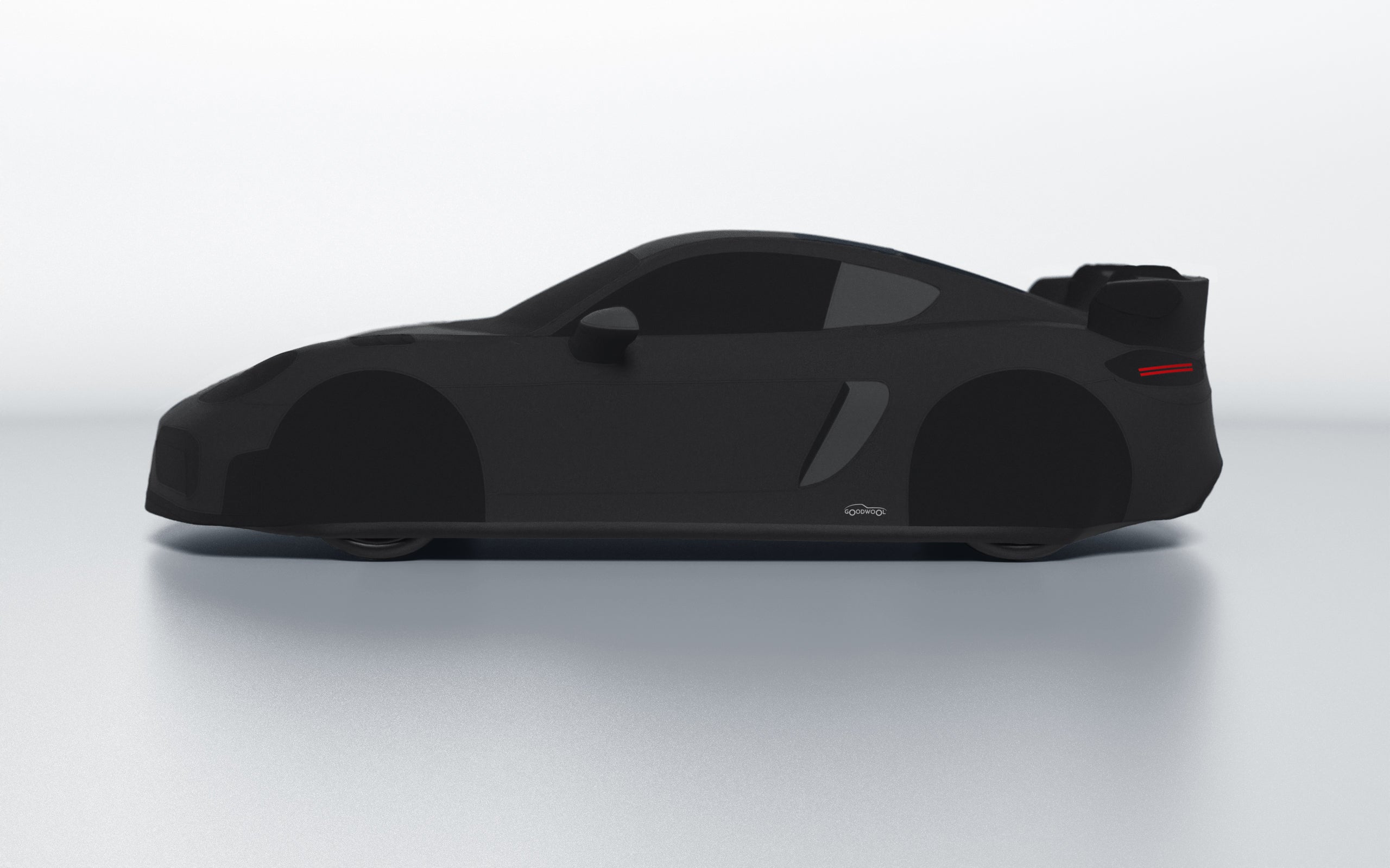 Goodwool tailor-made car cover for Porsche 718 Cayman GT4 RS — Black 850