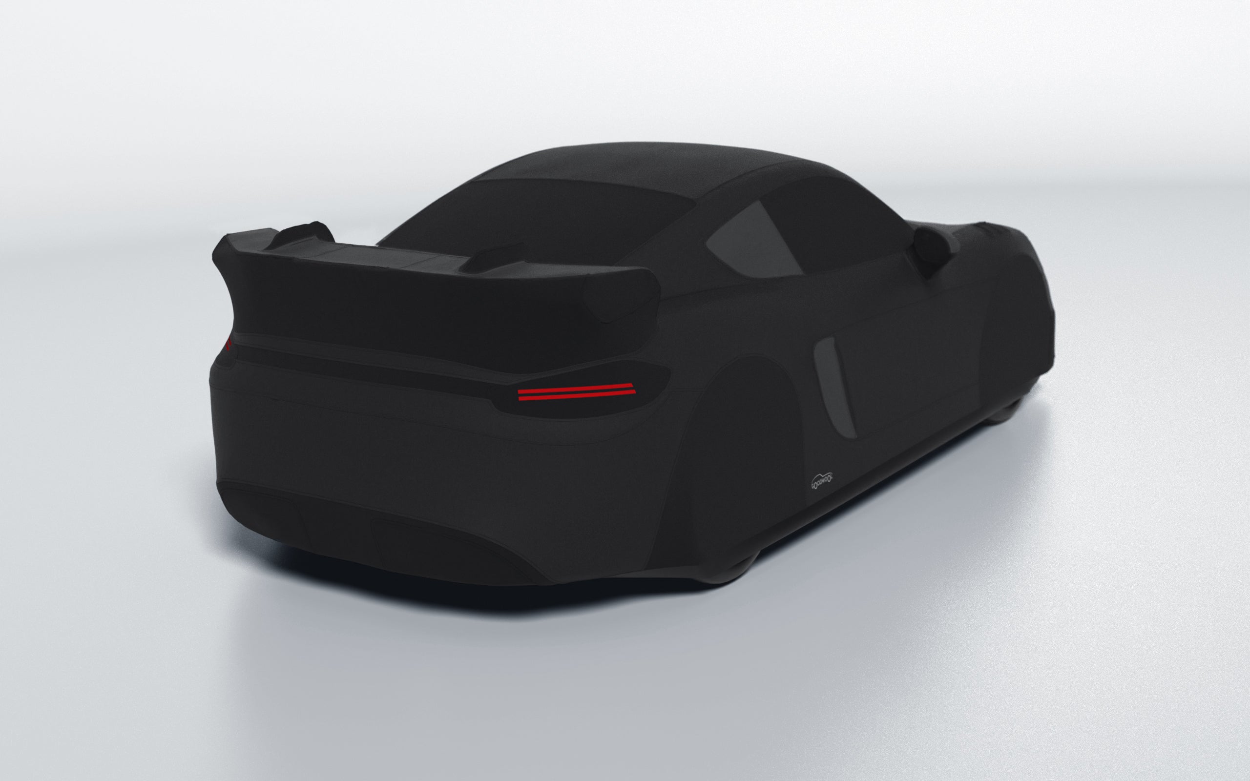 Goodwool tailor-made car cover for Porsche 718 Cayman GT4 RS — Black 850