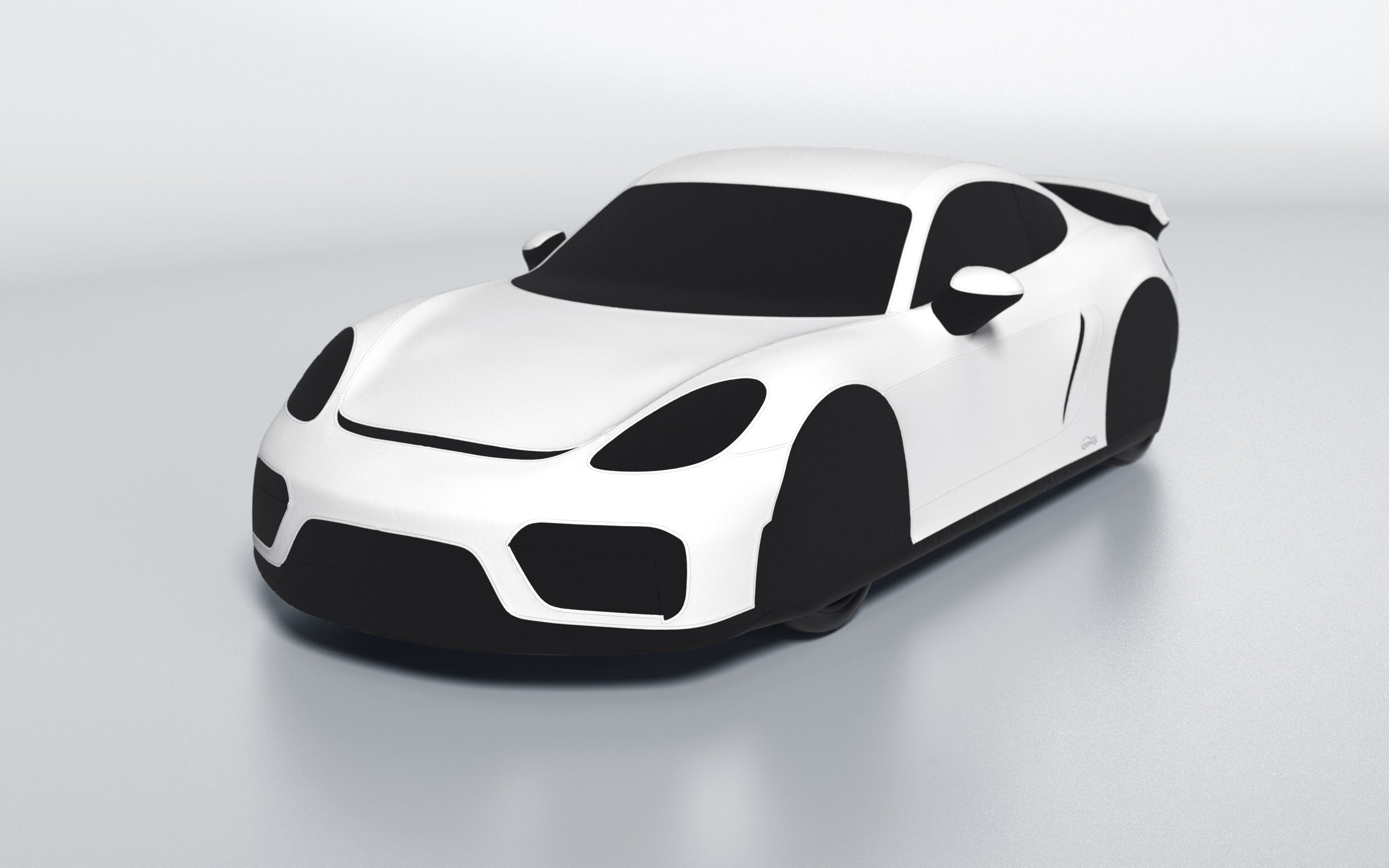Goodwool tailor-made car cover for Porsche 718 Cayman GT4 — White 010