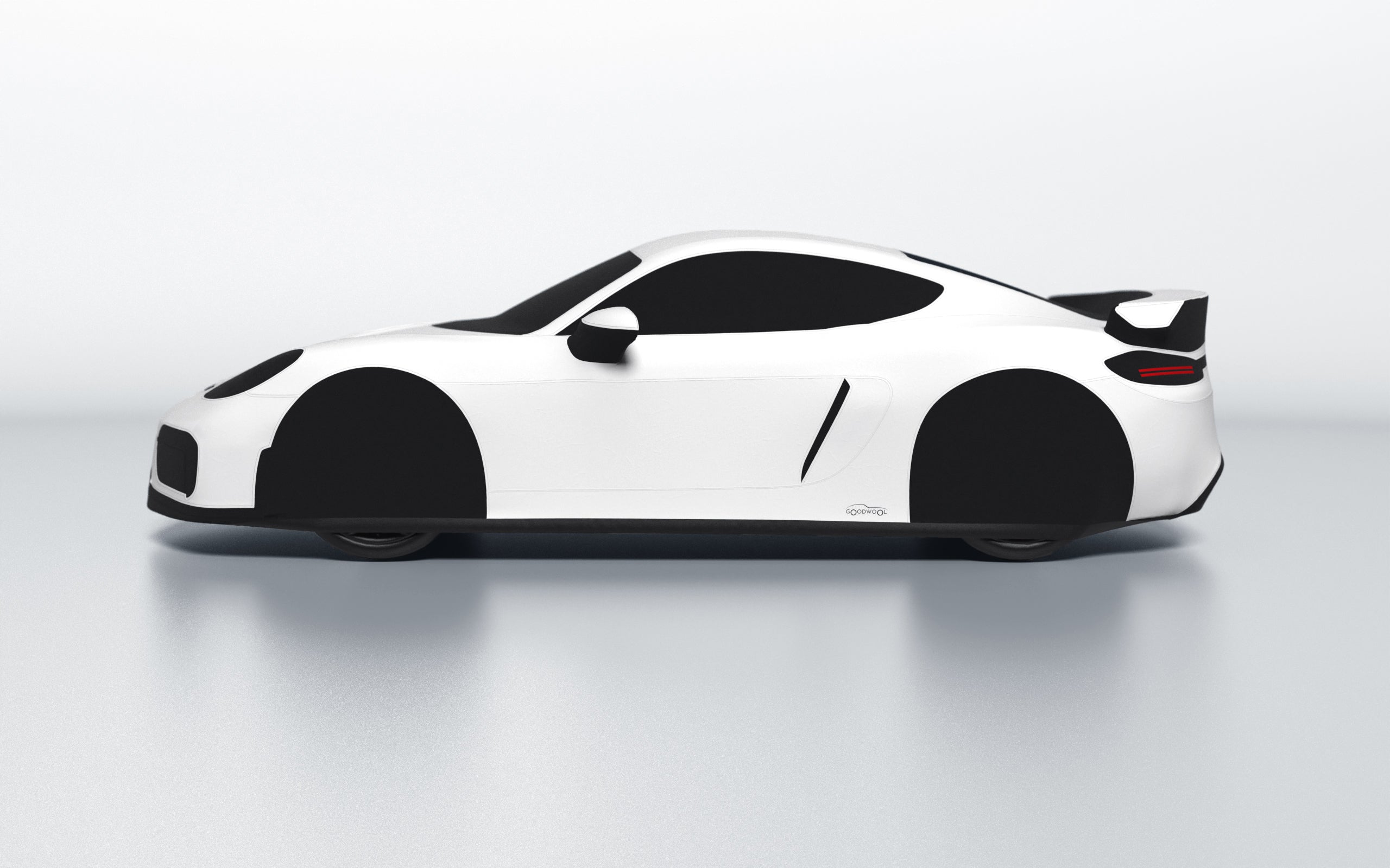 Goodwool tailor-made car cover for Porsche 718 Cayman GT4 — White 010