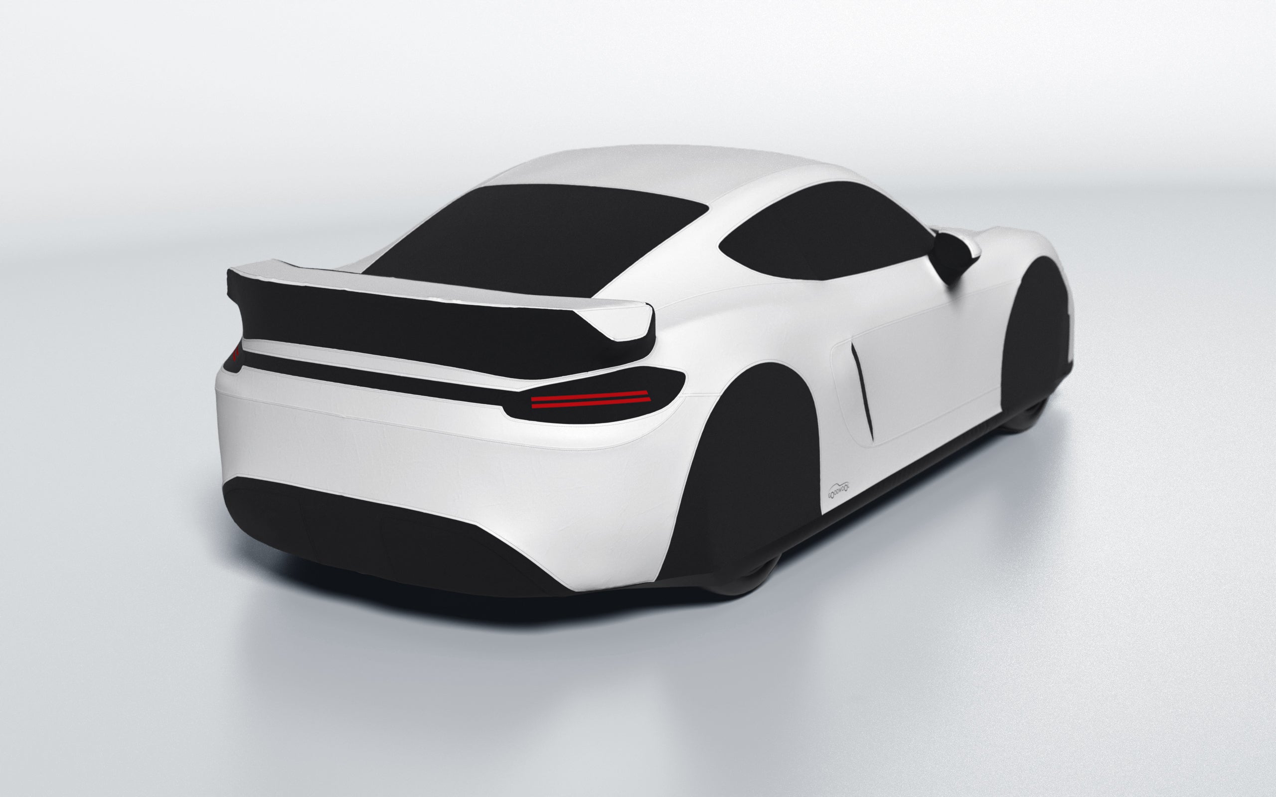 Goodwool tailor-made car cover for Porsche 718 Cayman GT4 — White 010
