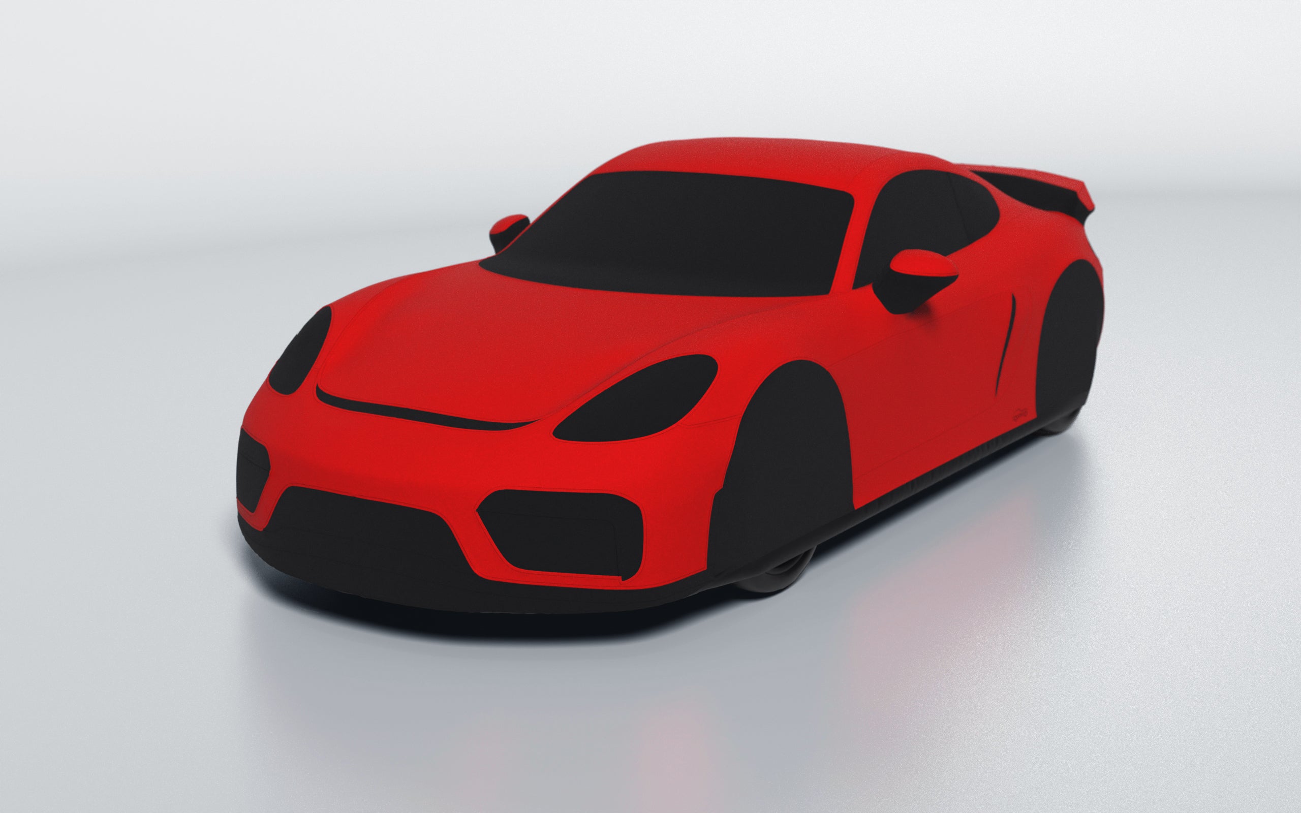 Goodwool tailor-made car cover for Porsche 718 Cayman GT4 — Red 150