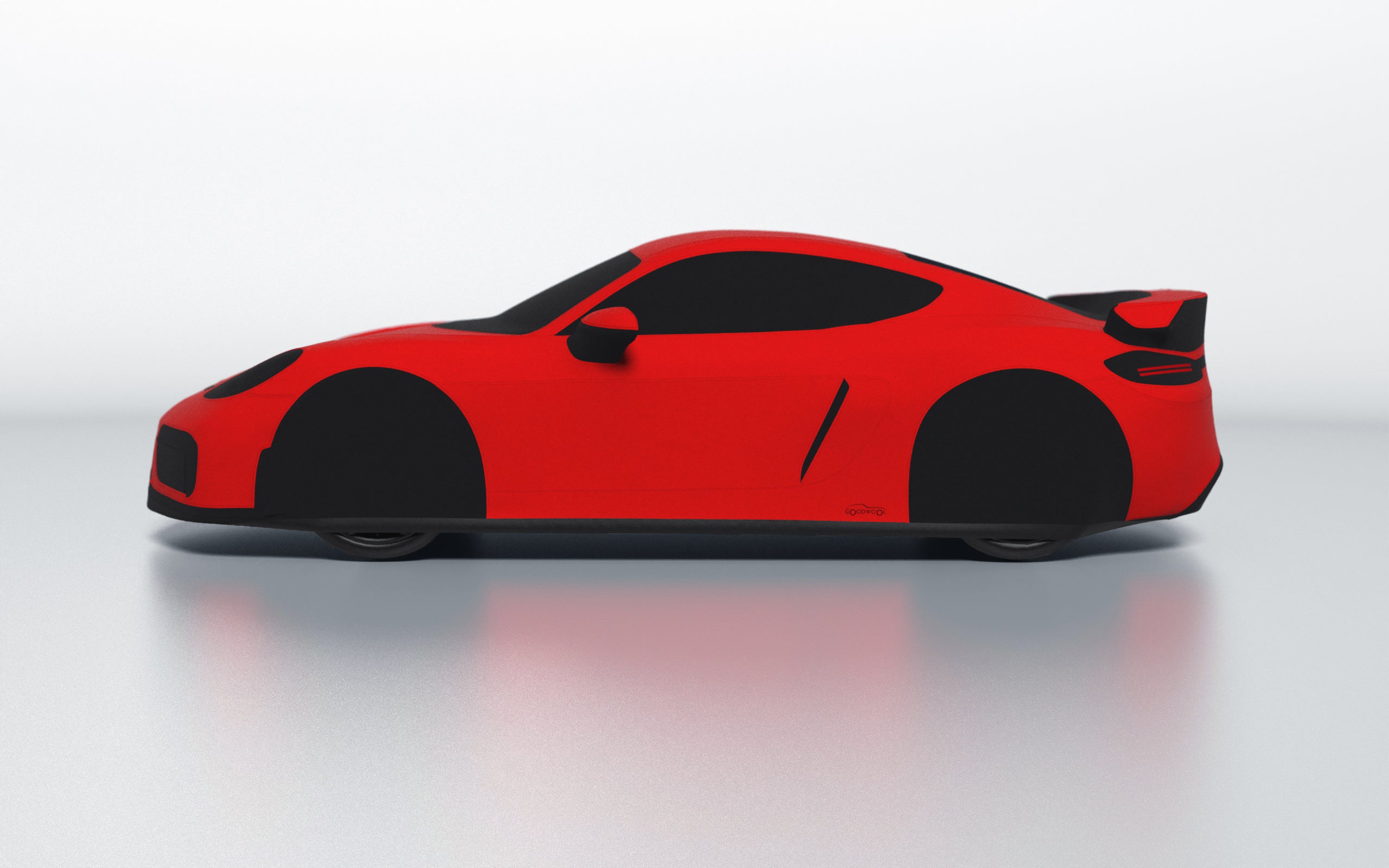 Goodwool tailor-made car cover for Porsche 718 Cayman GT4 — Red 150