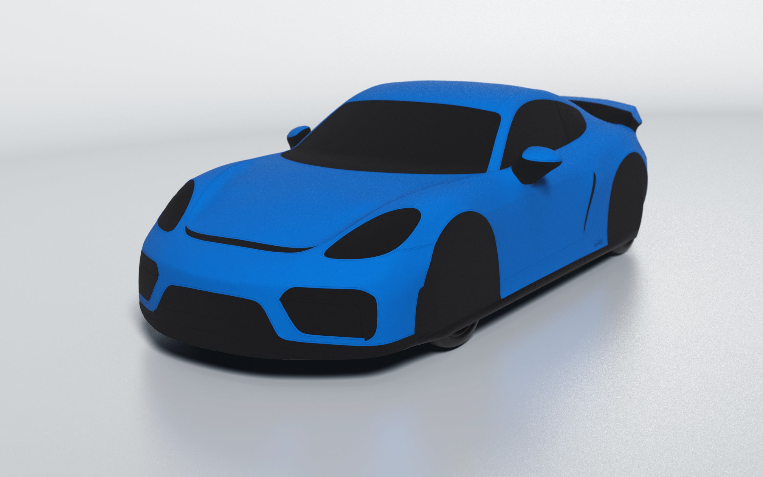 Goodwool tailor-made car cover for Porsche 718 Cayman GT4 — Blue 540