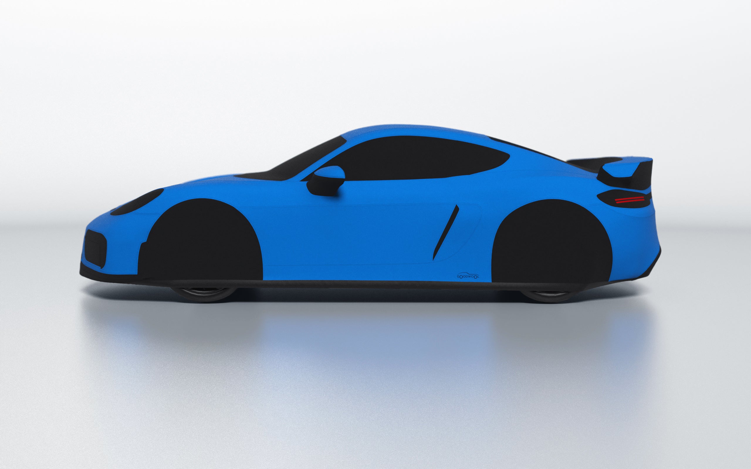 Goodwool tailor-made car cover for Porsche 718 Cayman GT4 — Blue 540
