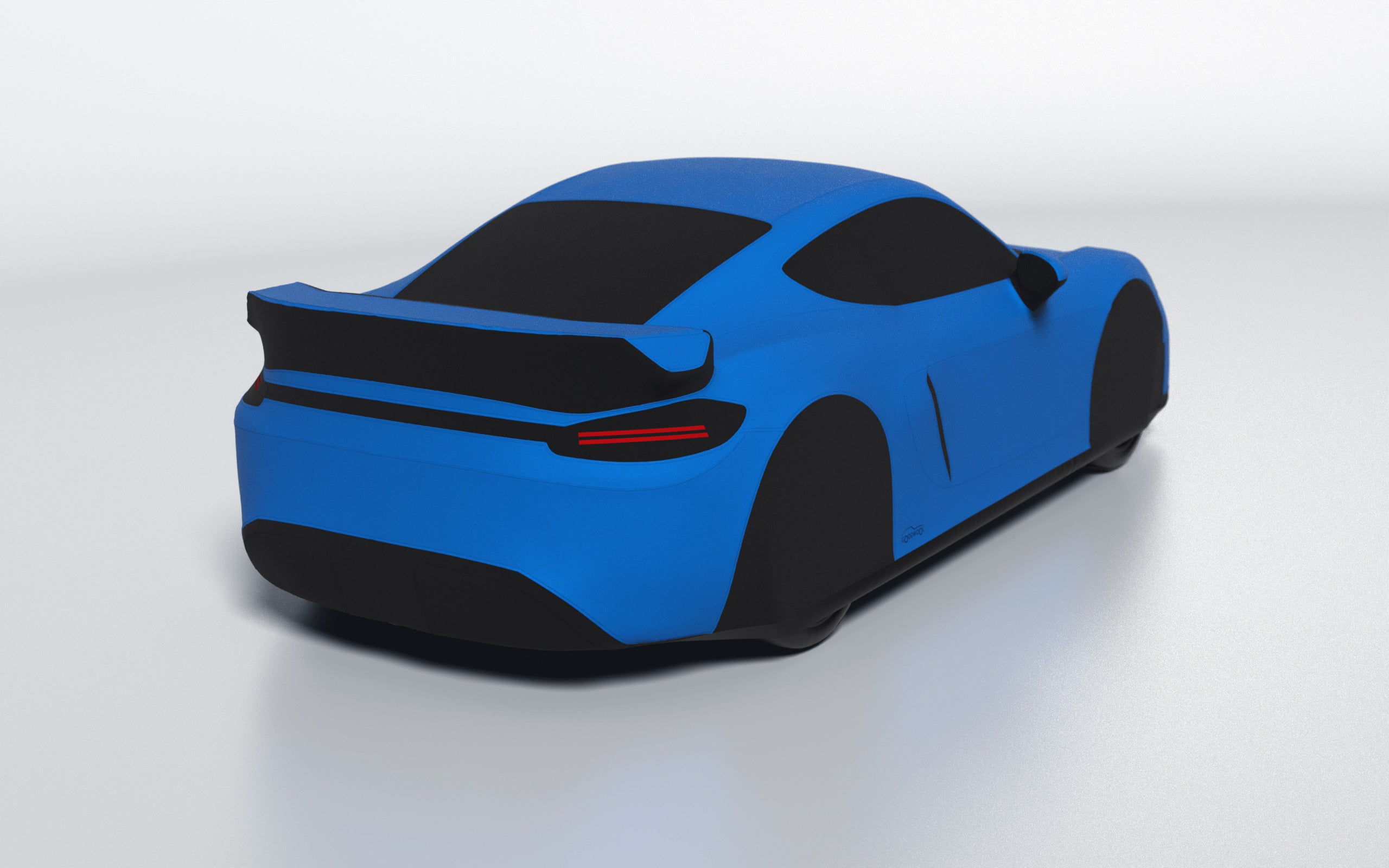 Goodwool tailor-made car cover for Porsche 718 Cayman GT4 — Blue 540