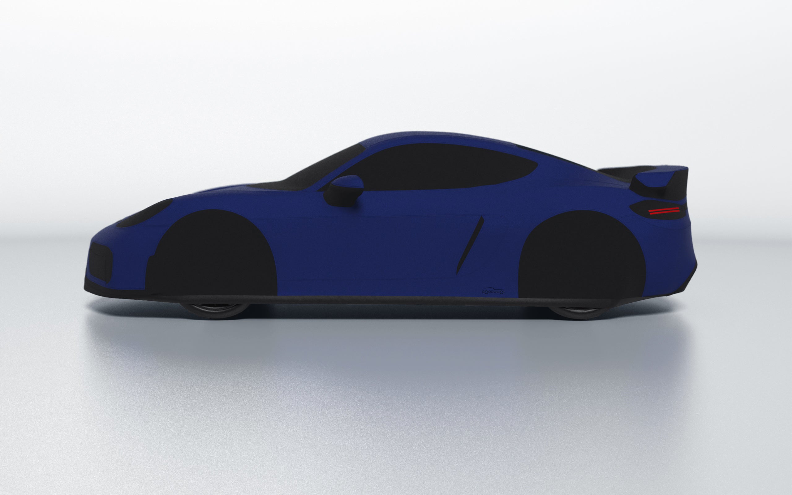 Goodwool tailor-made car cover for Porsche 718 Cayman GT4 — Blue 565