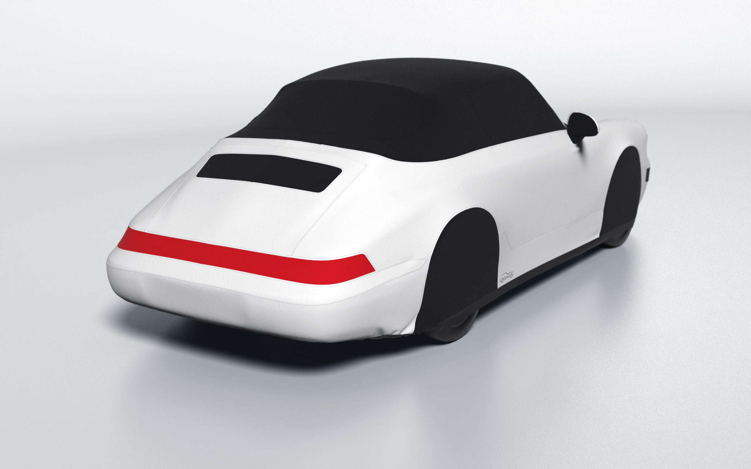 Goodwool tailor-made car cover for Porsche 911 (964) Carrera Cabrio (1991 - 1994) — White 010