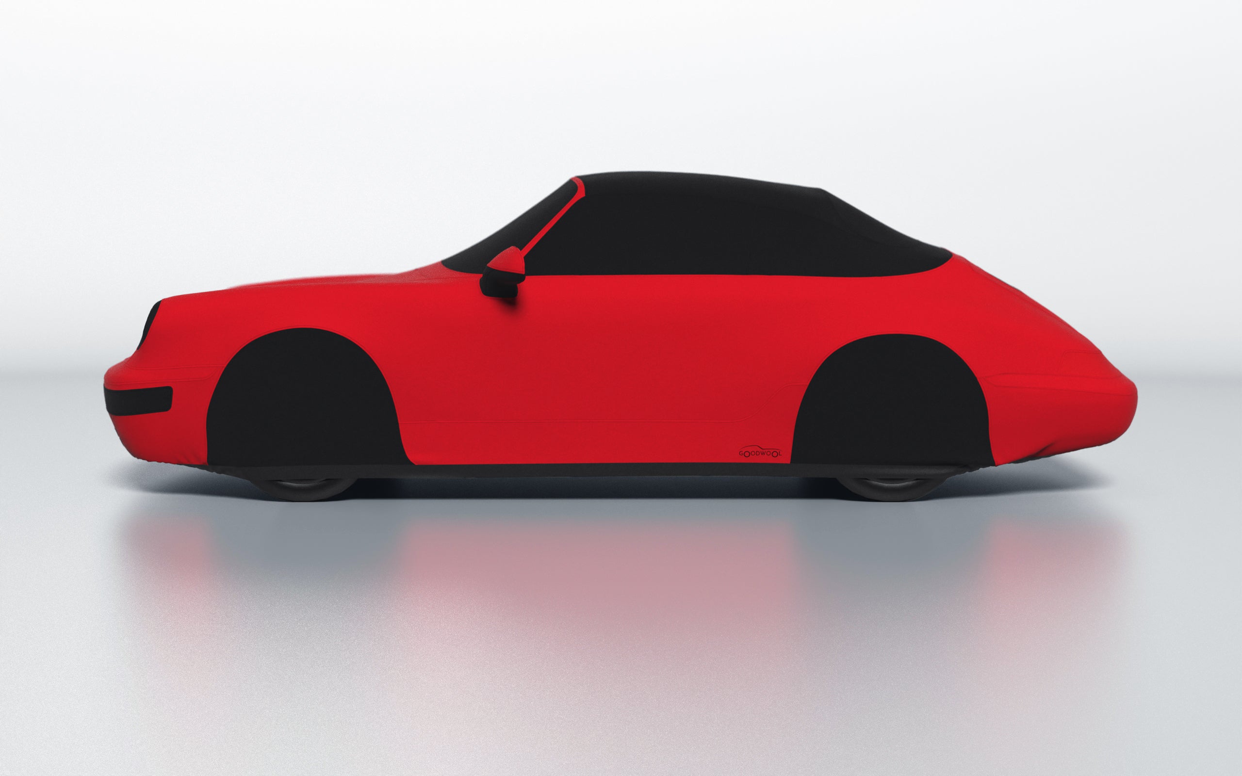 Goodwool tailor-made car cover for Porsche 911 (964) Carrera Cabrio (1991 - 1994) — Red 150