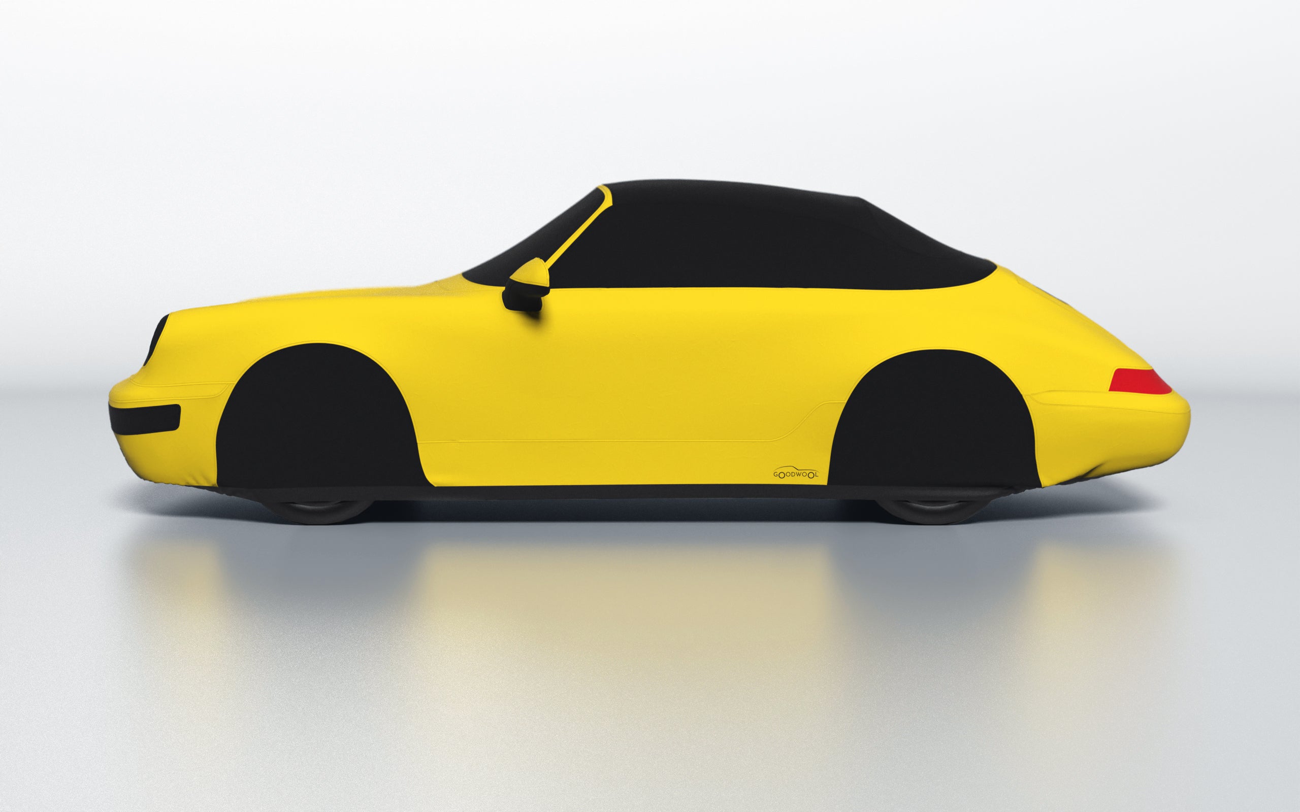 Goodwool tailor-made car cover for Porsche 911 (964) Carrera Cabrio (1991 - 1994) — Yellow 340