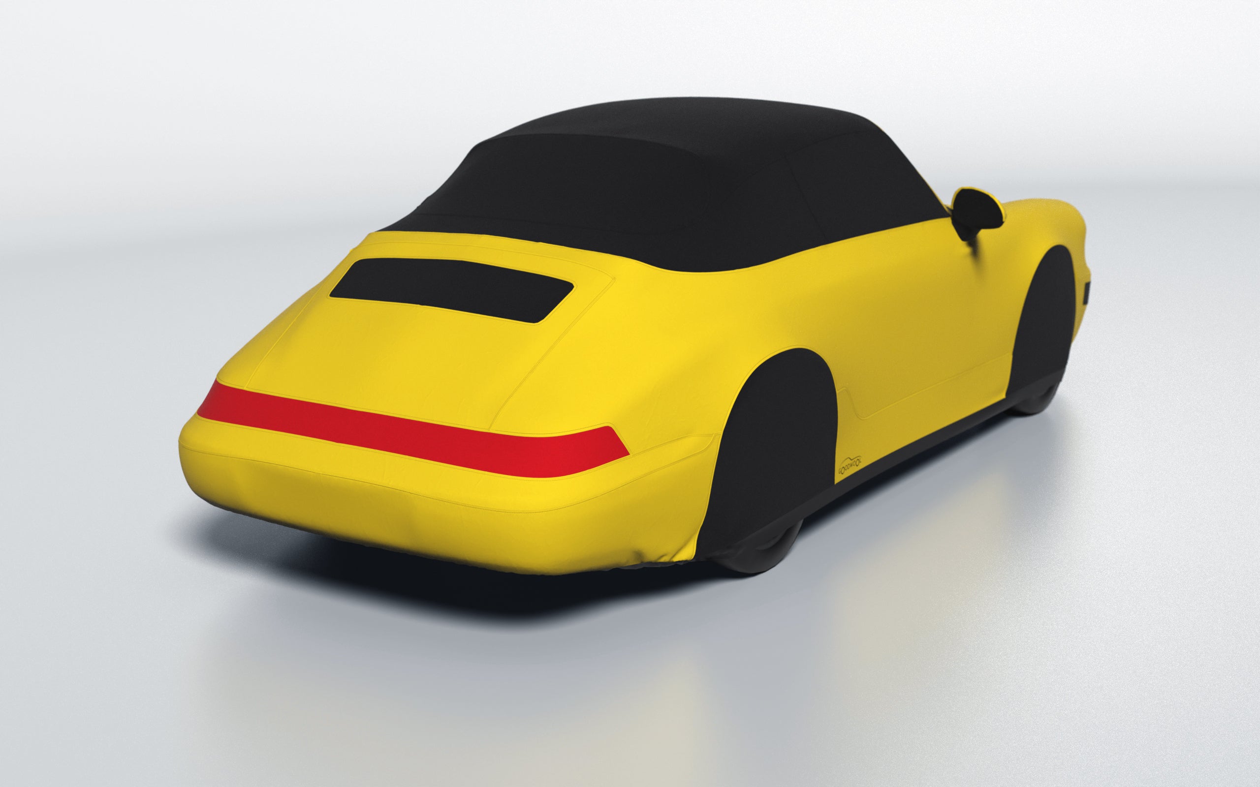 Goodwool tailor-made car cover for Porsche 911 (964) Carrera Cabrio (1991 - 1994) — Yellow 340