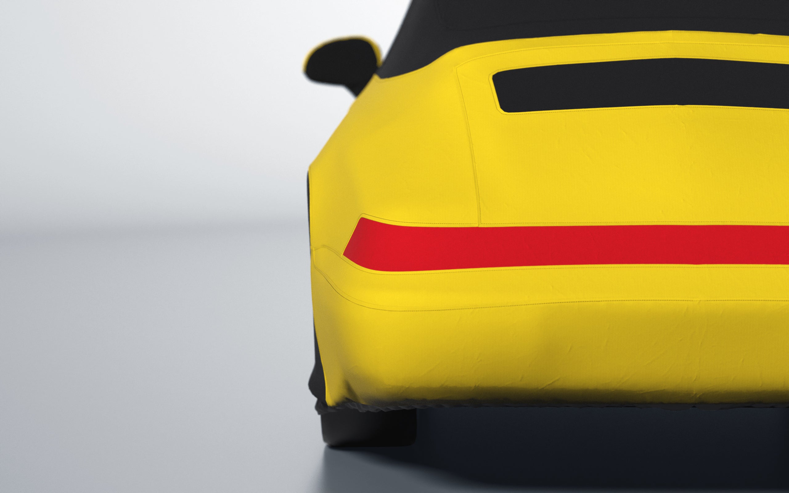 Goodwool tailor-made car cover for Porsche 911 (964) Carrera Cabrio (1991 - 1994) — Yellow 340