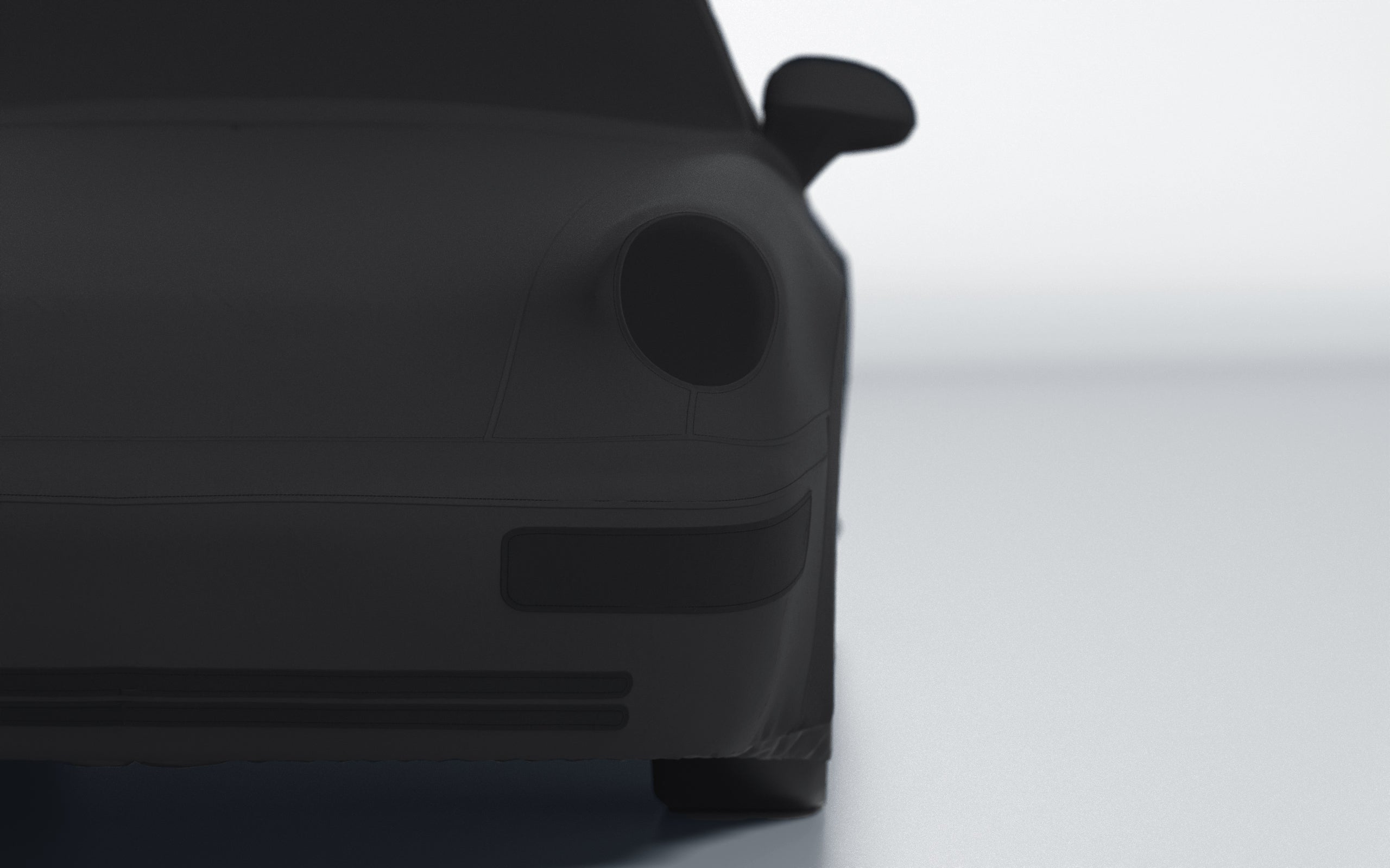 Goodwool tailor-made car cover for Porsche 911 (964) Carrera Cabrio (1991 - 1994) — Black 850