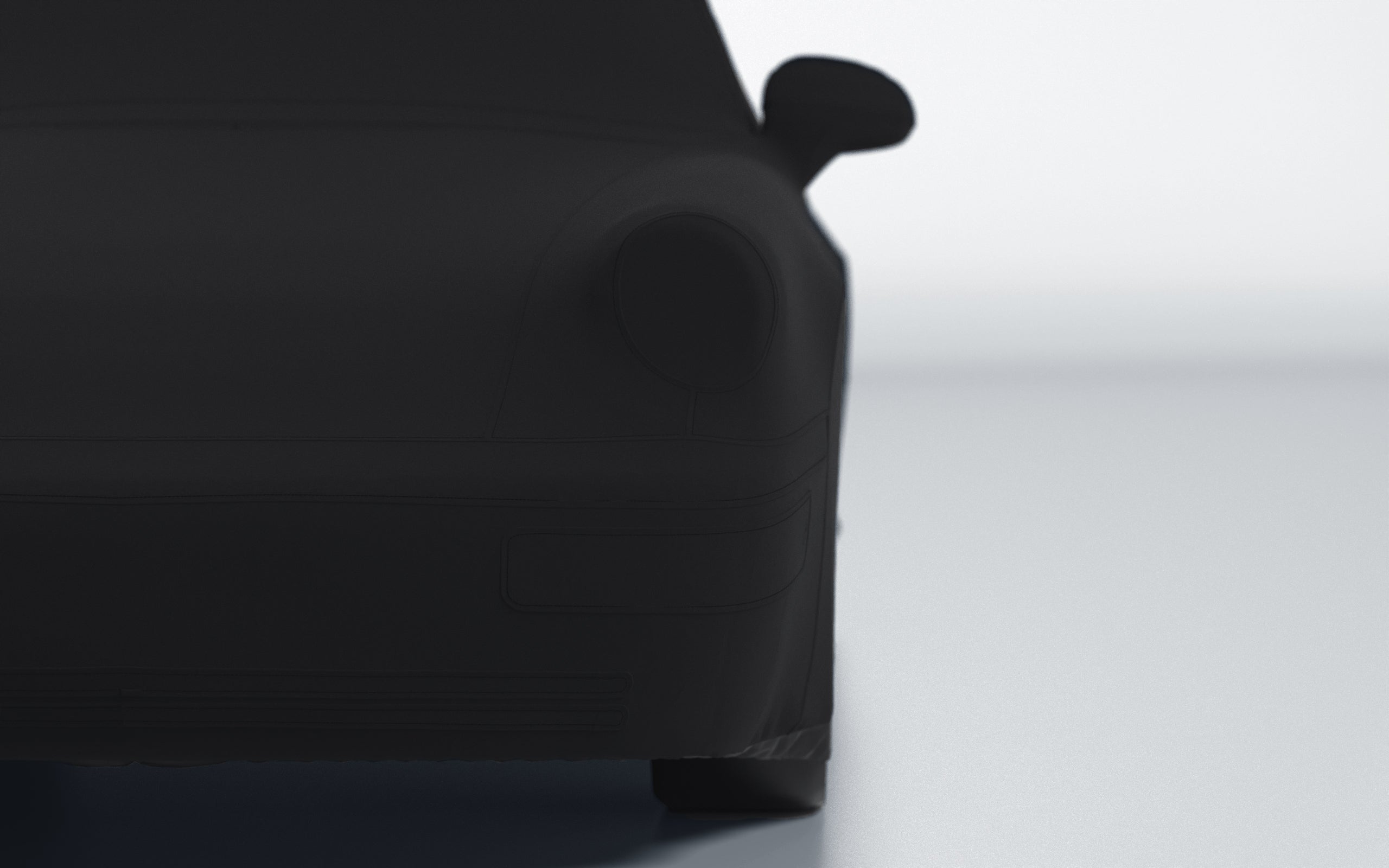 Goodwool tailor-made car cover for Porsche 911 (964) Carrera Cabrio (1991 - 1994) — Black 890