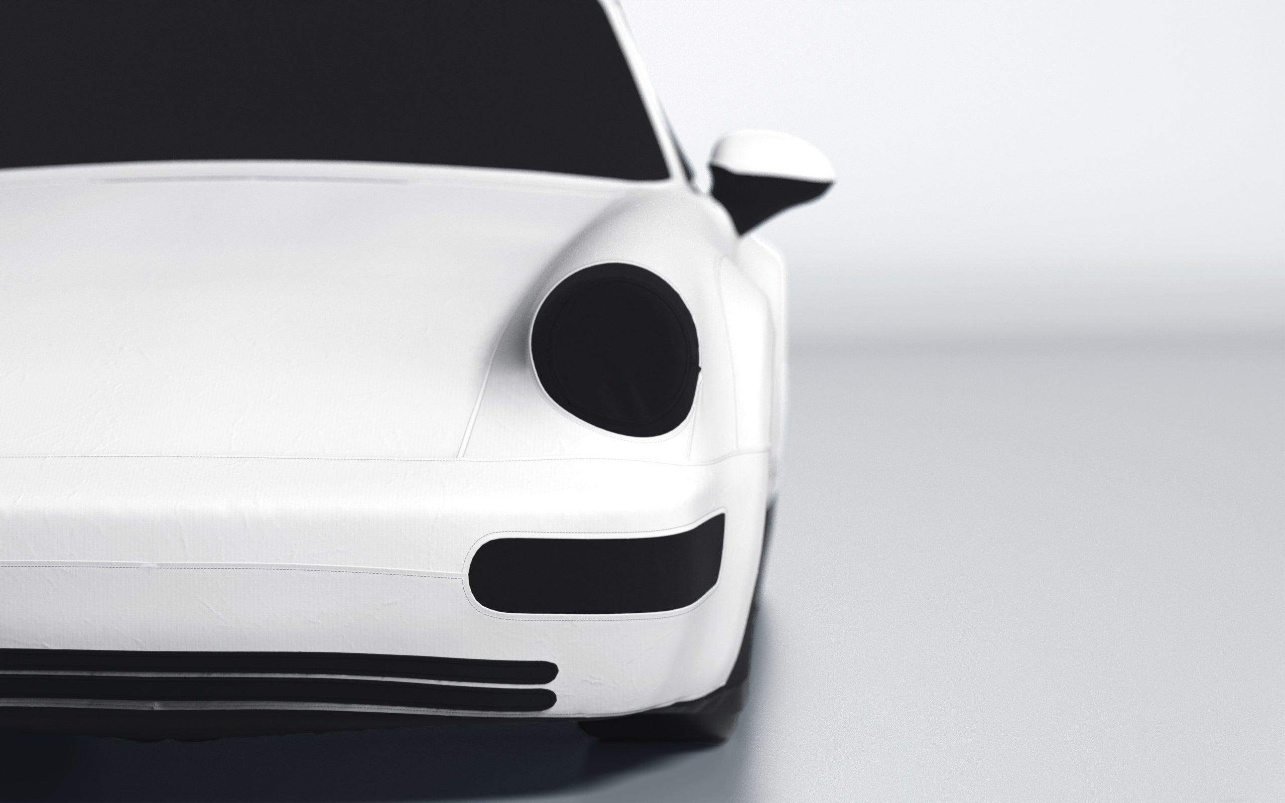 Goodwool tailor-made car cover for Porsche 911 (964) Turbo — White 010
