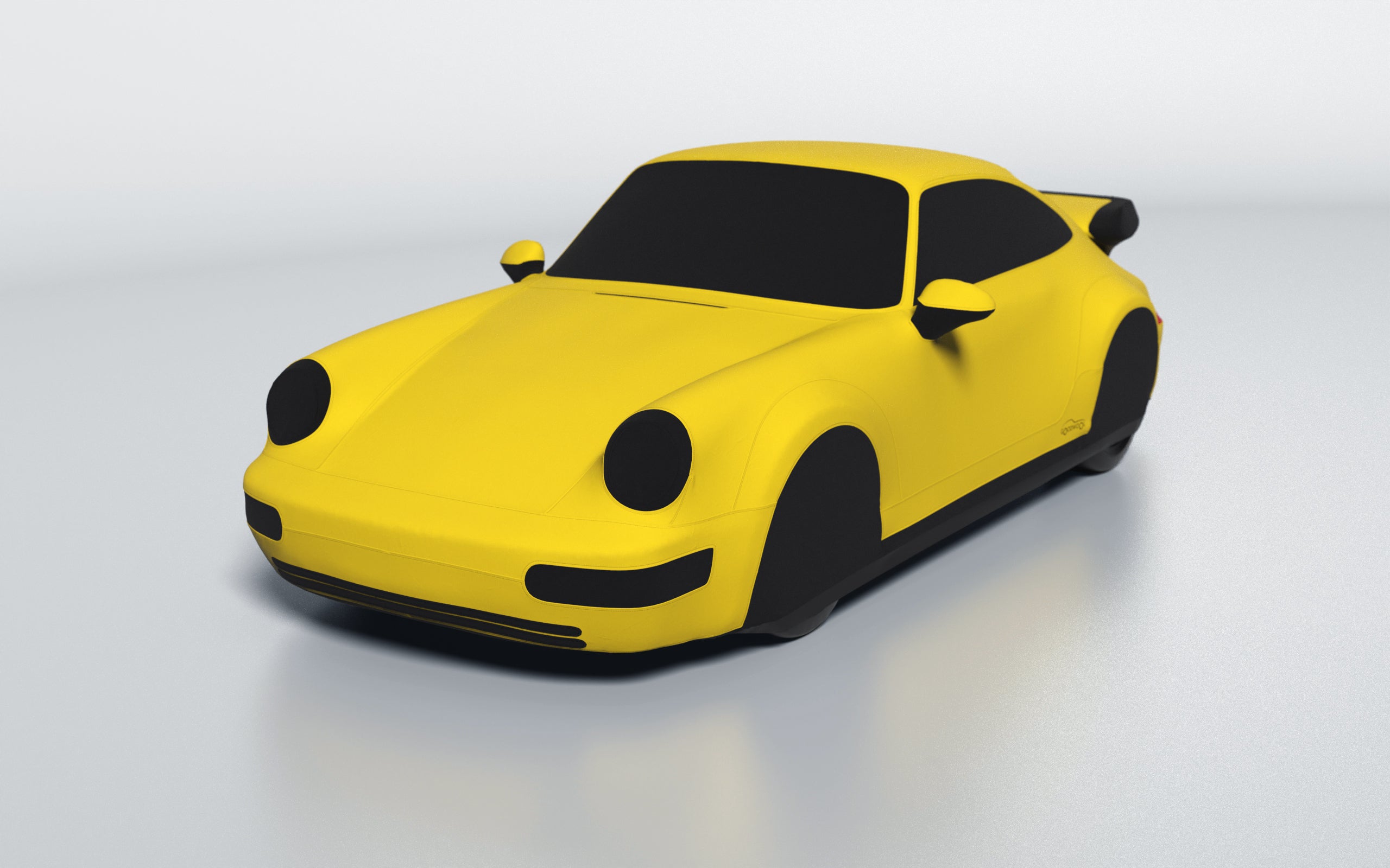Goodwool tailor-made car cover for Porsche 911 (964) Turbo — Yellow 340
