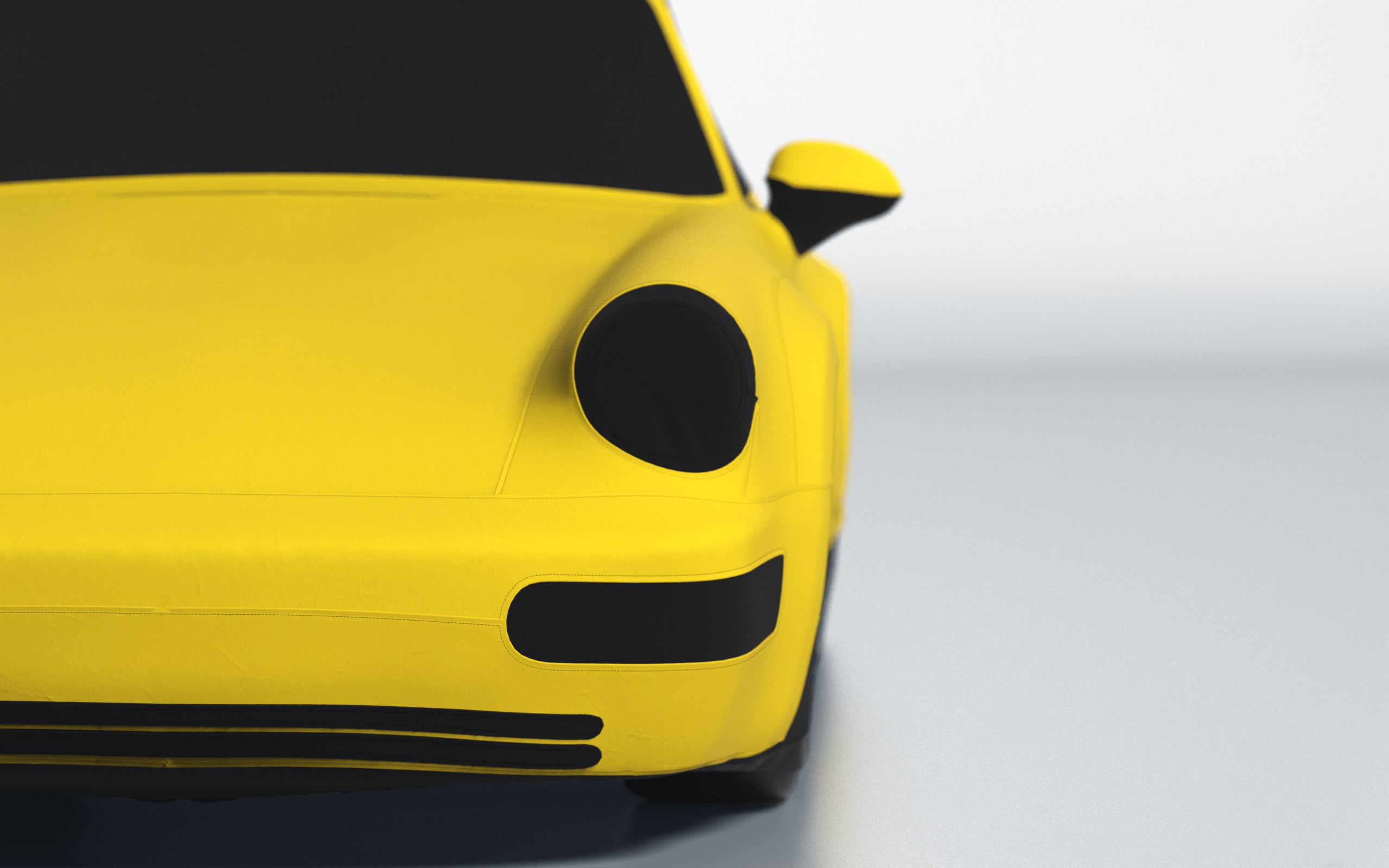 Goodwool tailor-made car cover for Porsche 911 (964) Turbo — Yellow 340