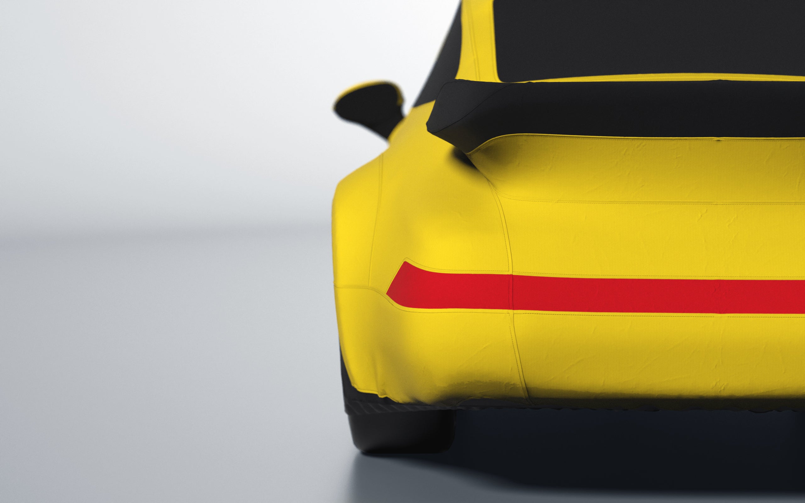 Goodwool tailor-made car cover for Porsche 911 (964) Turbo — Yellow 340
