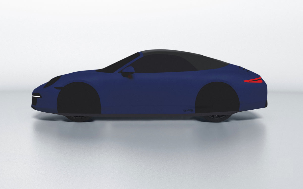 Goodwool tailor-made car cover for Porsche 911 (991.1) Carrera 4 Cabriolet — Blue 565