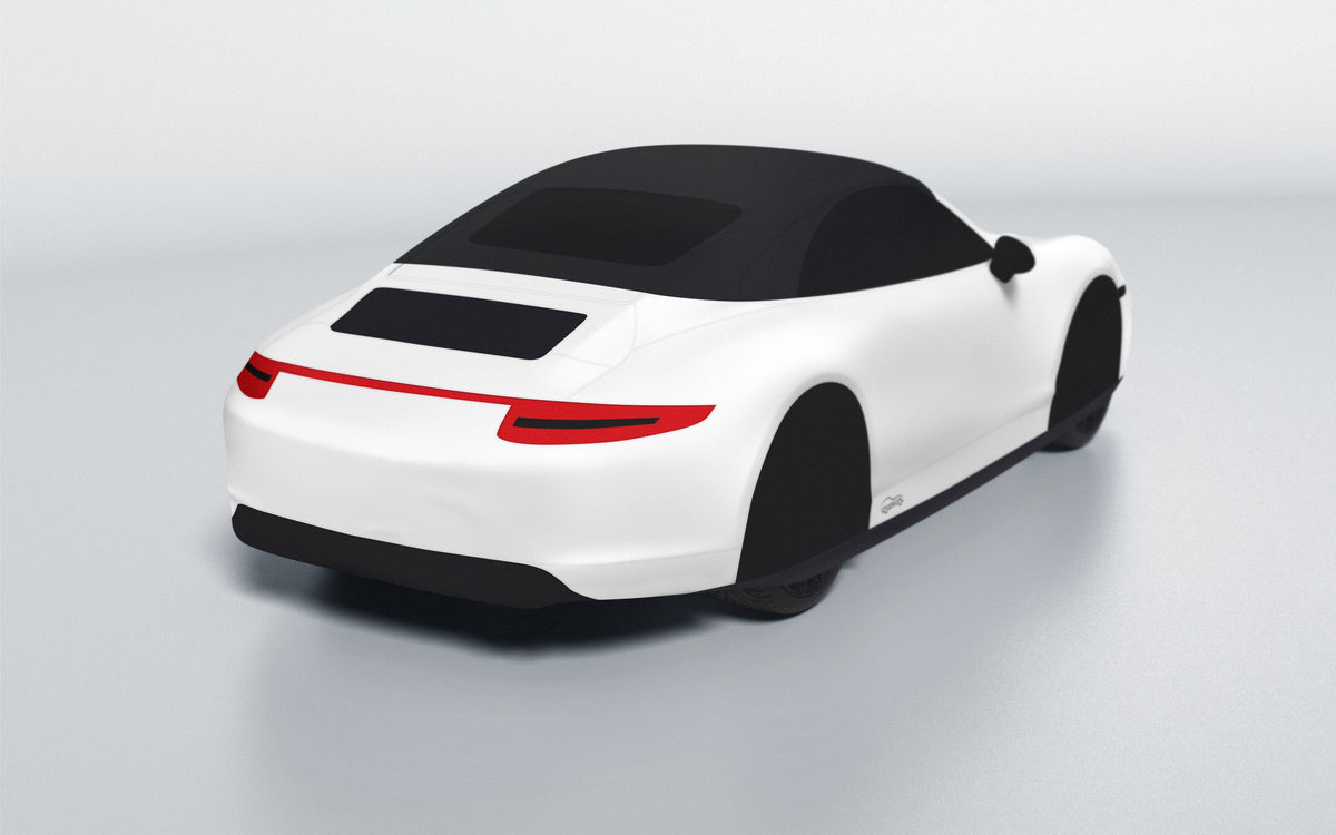 Goodwool tailor-made car cover for Porsche 911 (991.1) Carrera 4 GTS Cabriolet — White 010