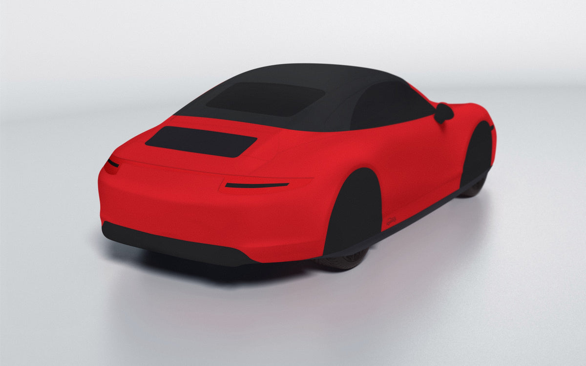 Goodwool tailor-made car cover for Porsche 911 (991.1) Carrera 4 GTS Cabriolet — Red 150