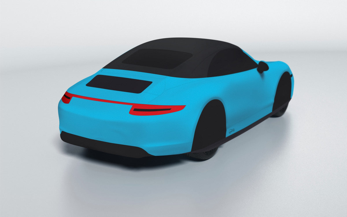 Goodwool tailor-made car cover for Porsche 911 (991.1) Carrera 4 GTS Cabriolet — Blue 525