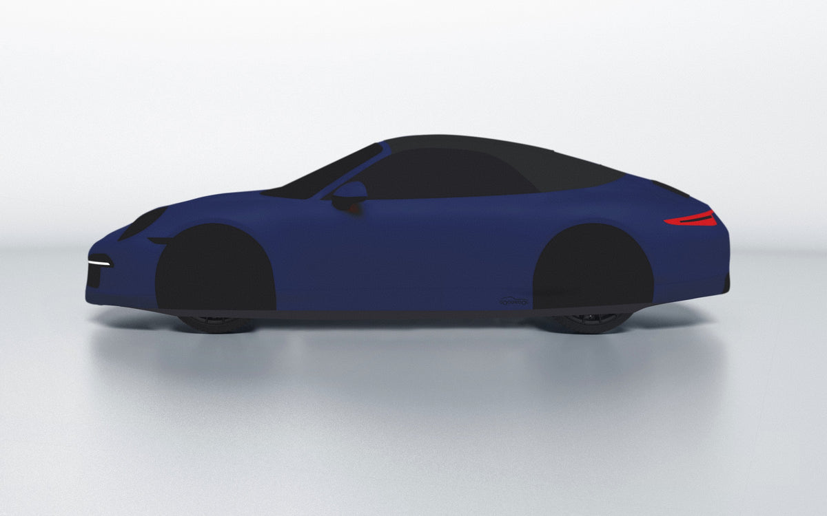 Goodwool tailor-made car cover for Porsche 911 (991.1) Carrera 4 GTS Cabriolet — Blue 565