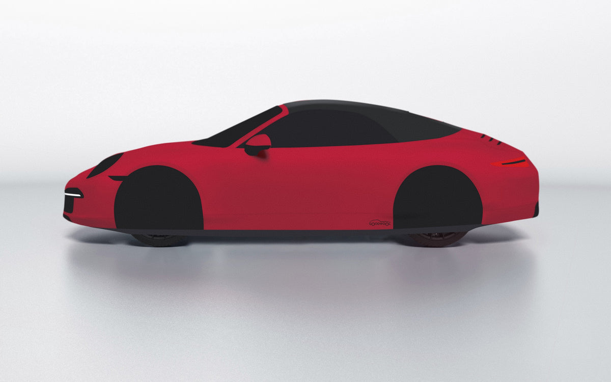 Goodwool tailor-made car cover for Porsche 911 (991.1) Carrera Cabriolet — Red 130