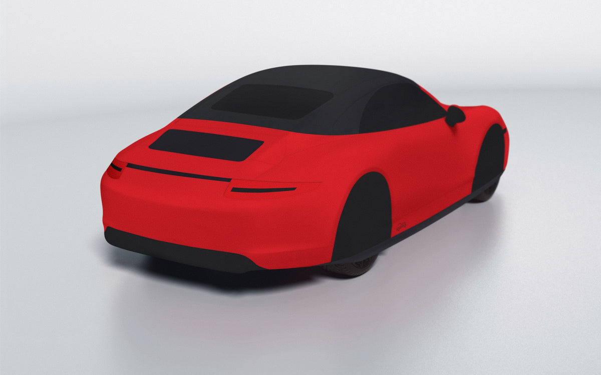 Goodwool tailor-made car cover for Porsche 911 (991.1) Carrera GTS Cabriolet — Red 150