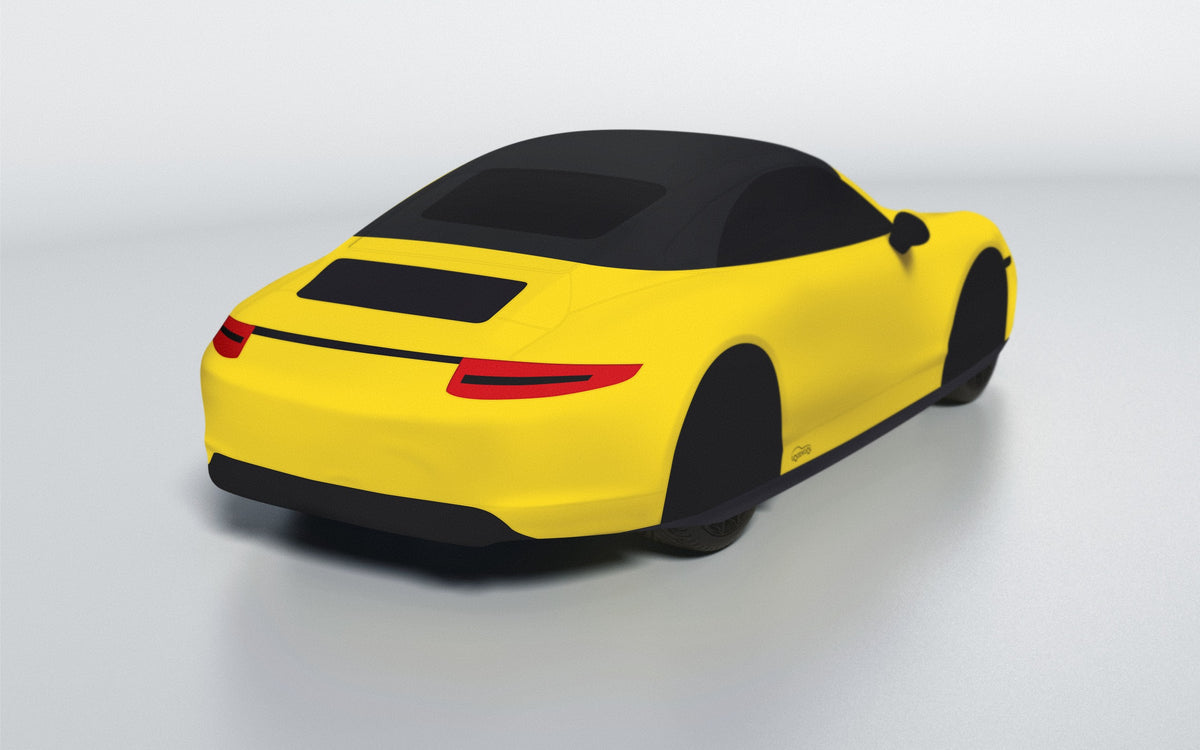 Goodwool tailor-made car cover for Porsche 911 (991.1) Carrera GTS Cabriolet — Yellow 340