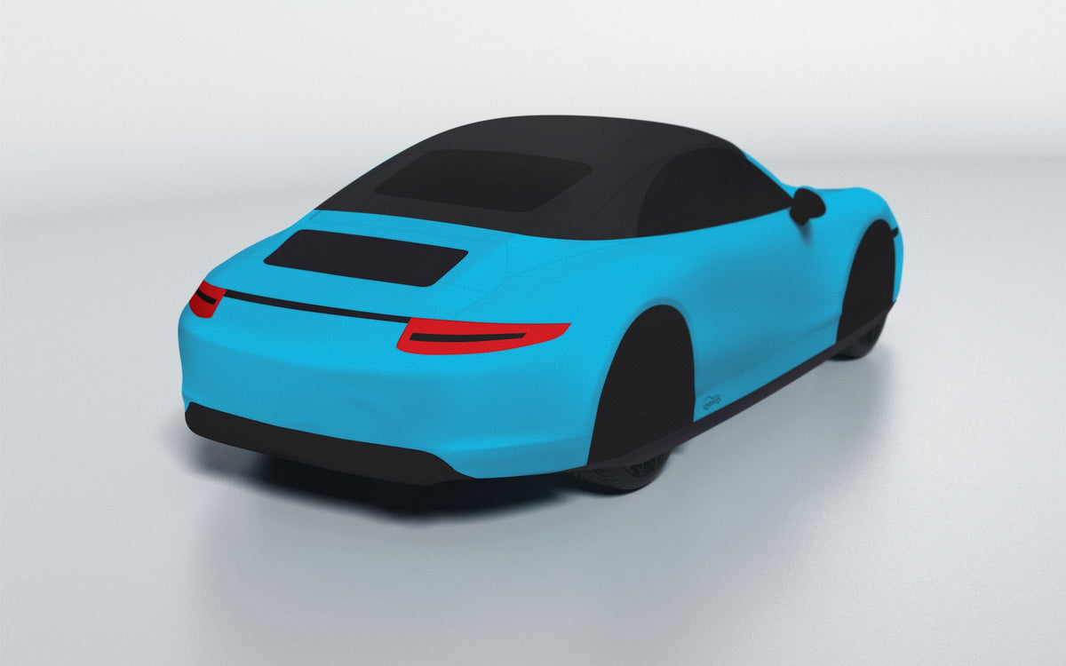 Goodwool tailor-made car cover for Porsche 911 (991.1) Carrera GTS Cabriolet — Blue 525