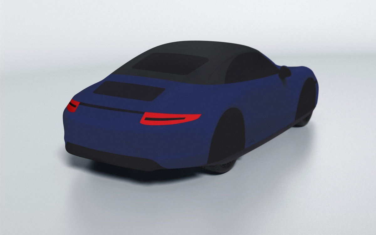 Goodwool tailor-made car cover for Porsche 911 (991.1) Carrera GTS Cabriolet — Blue 565