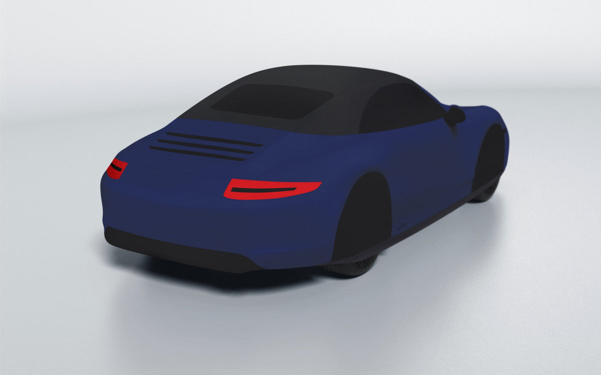 Goodwool tailor-made car cover for Porsche 911 (991.1) Carrera S Cabriolet — Blue 565
