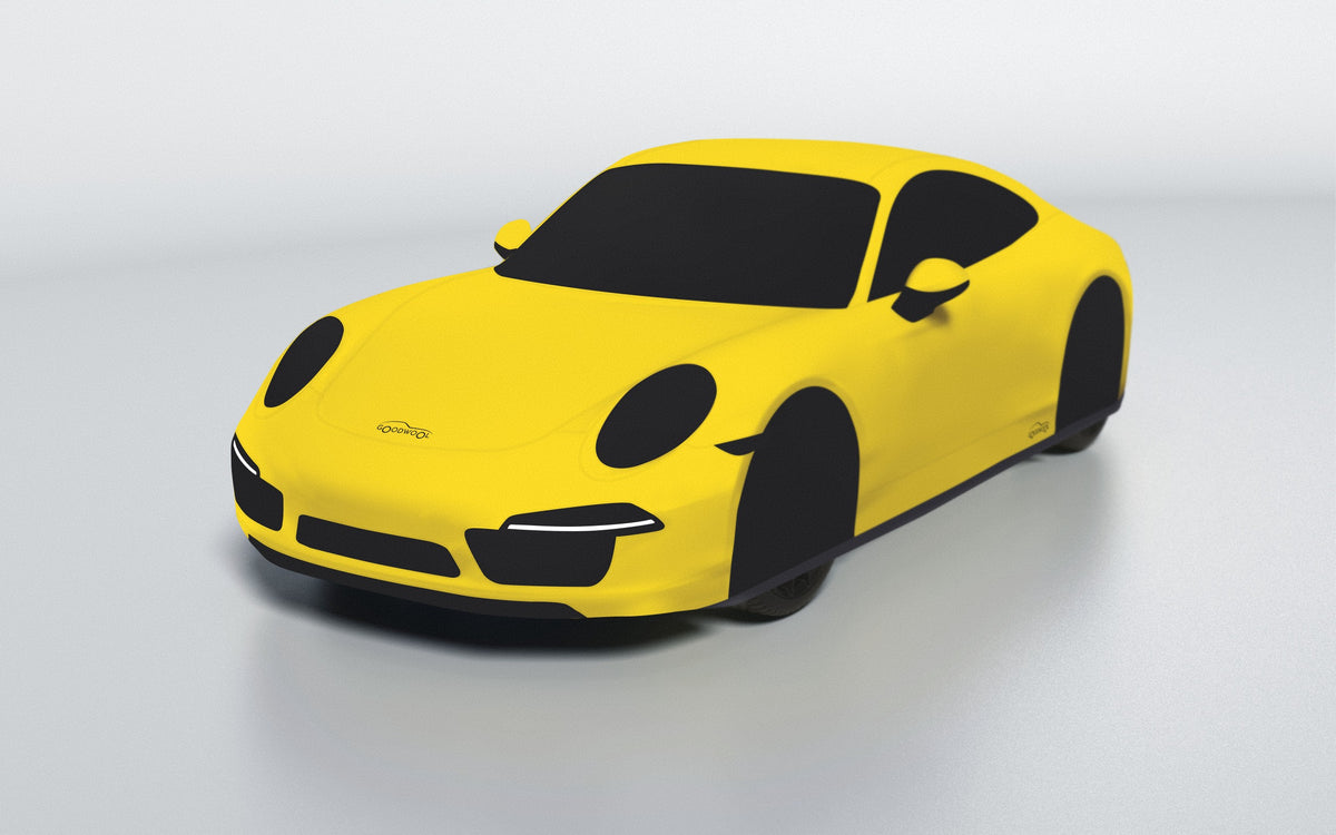 Goodwool tailor-made car cover for Porsche 911 (991.1) Carrera S — Yellow 340
