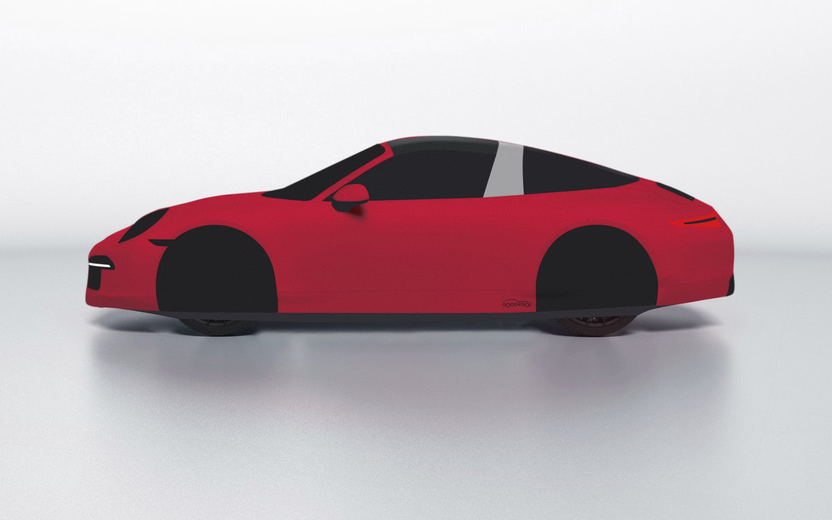 Goodwool tailor-made car cover for Porsche 911 (991.1) Targa 4 GTS — Red 130