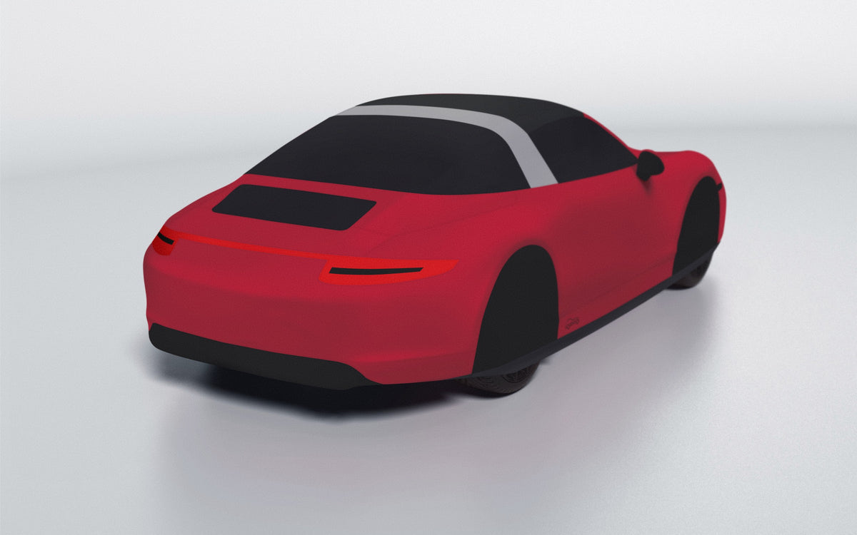 Goodwool tailor-made car cover for Porsche 911 (991.1) Targa 4 GTS — Red 130