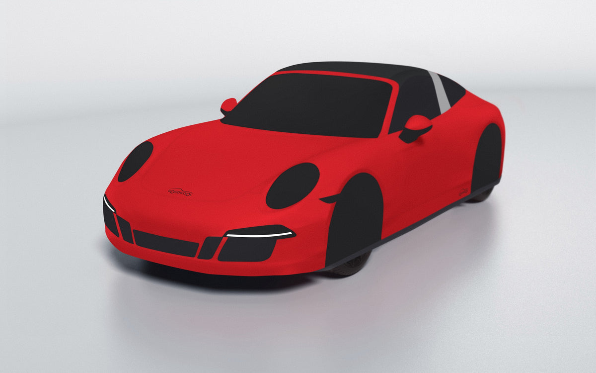 Goodwool tailor-made car cover for Porsche 911 (991.1) Targa 4 GTS — Red 150