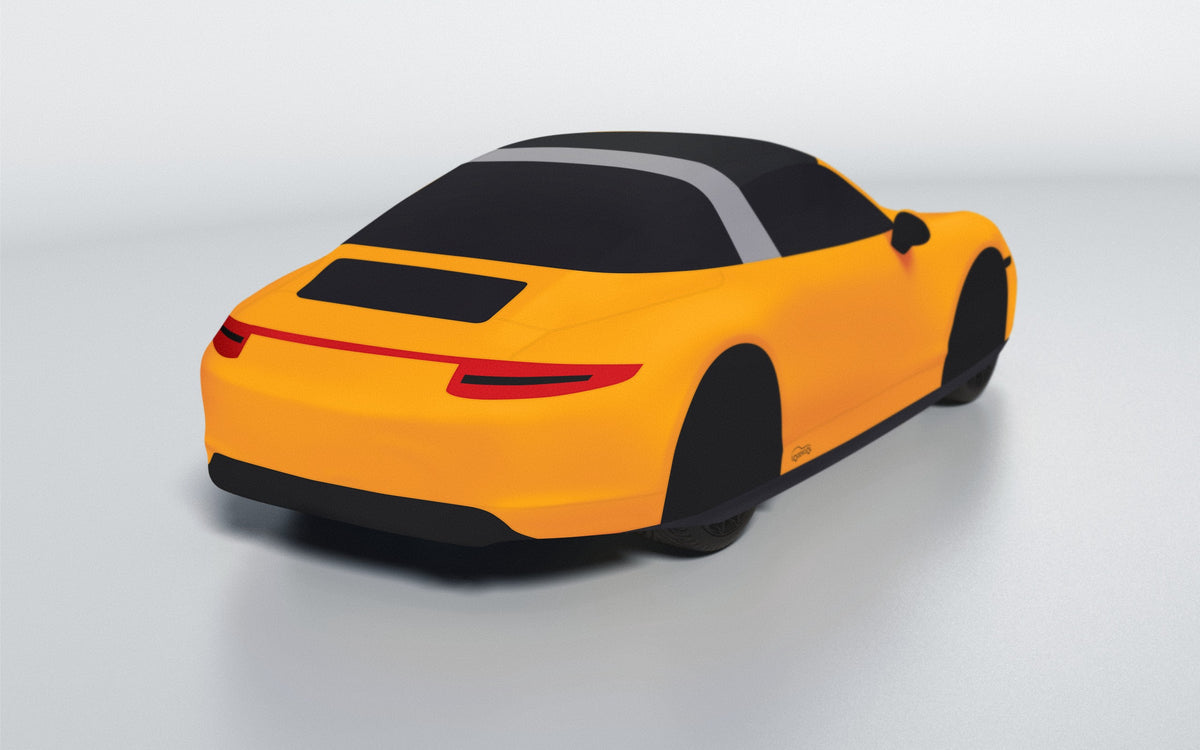 Goodwool tailor-made car cover for Porsche 911 (991.1) Targa 4 GTS — Orange 280