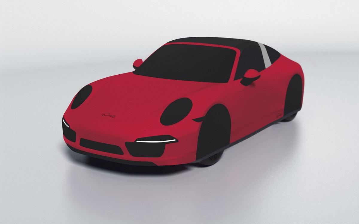 Goodwool tailor-made car cover for Porsche 911 (991.1) Targa 4 — Red 130