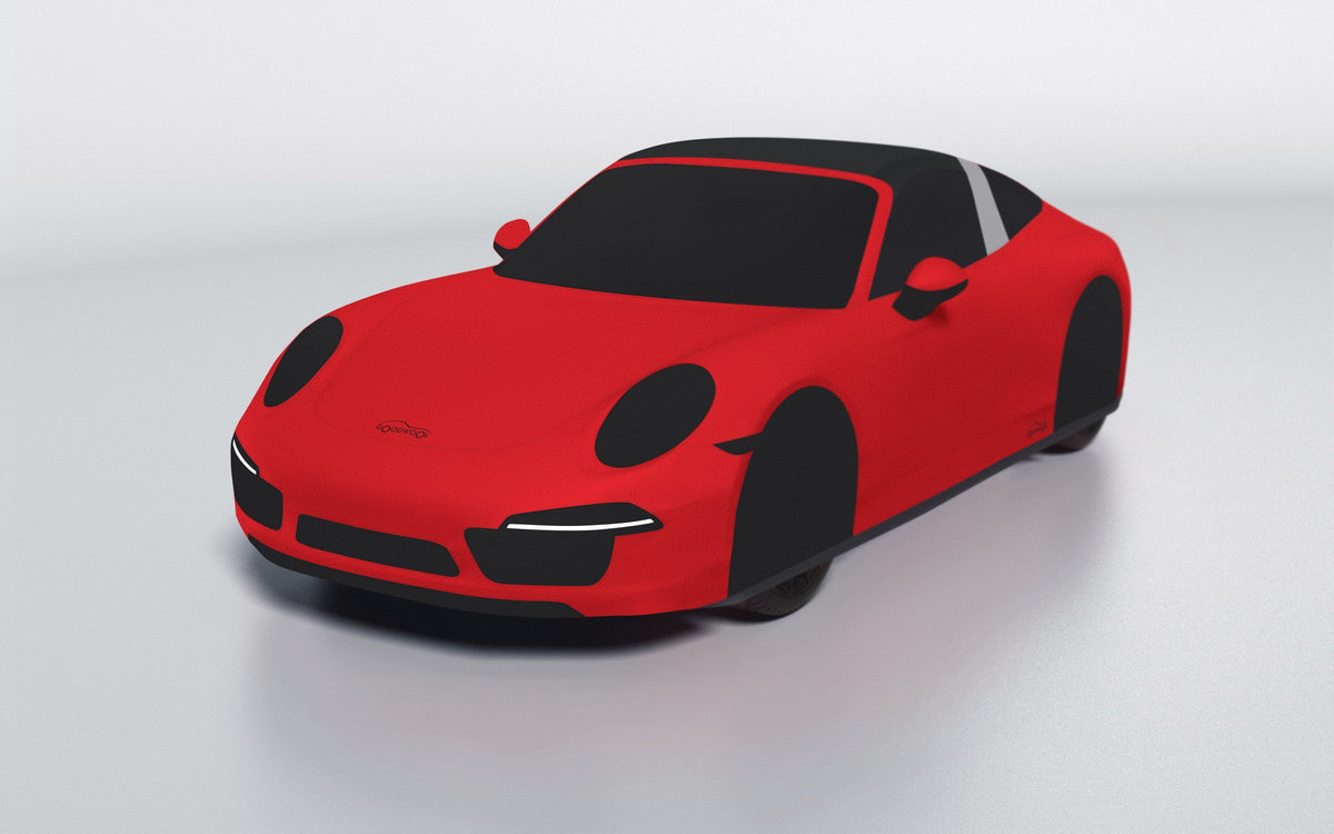 Goodwool tailor-made car cover for Porsche 911 (991.1) Targa 4 — Red 150