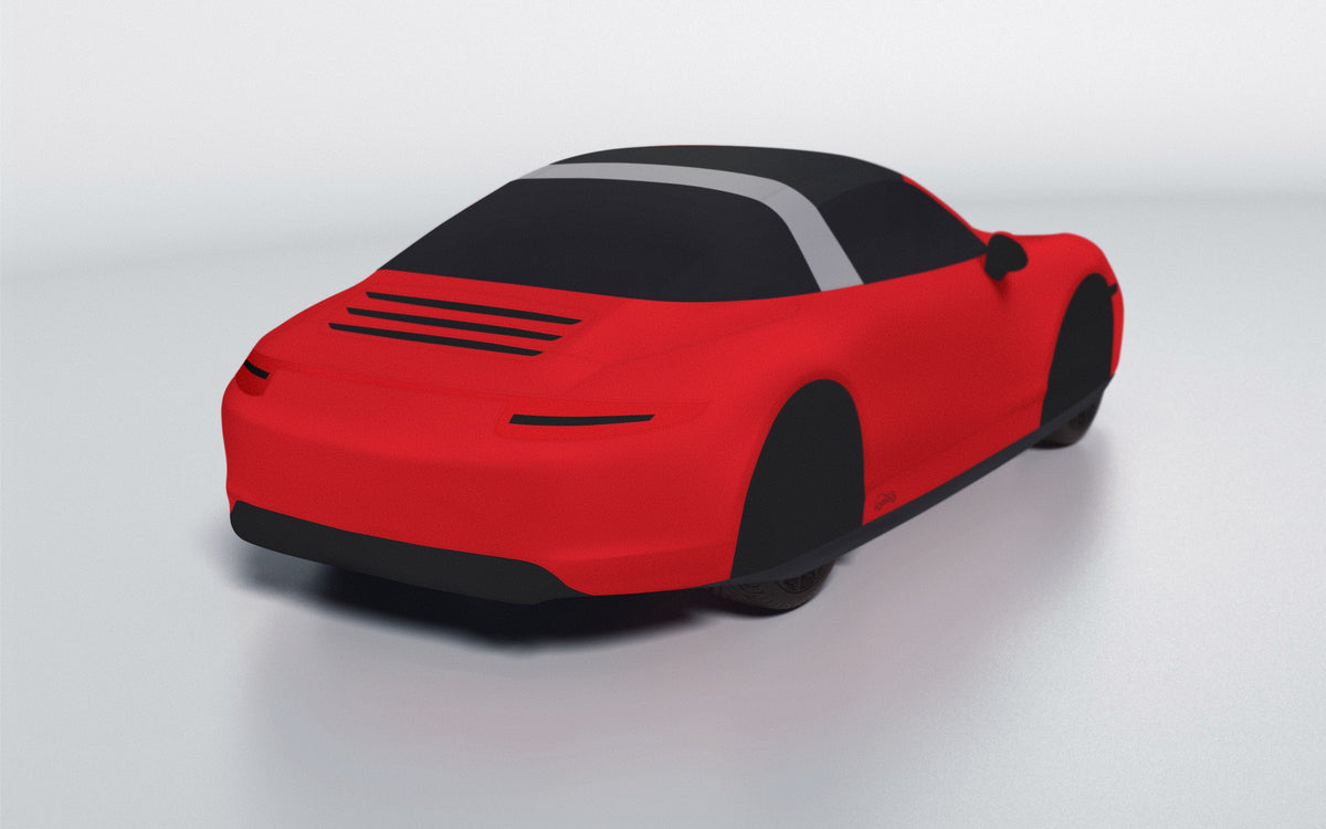 Goodwool tailor-made car cover for Porsche 911 (991.1) Targa 4 — Red 150