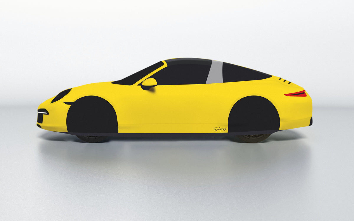 Goodwool tailor-made car cover for Porsche 911 (991.1) Targa 4 — Yellow 340