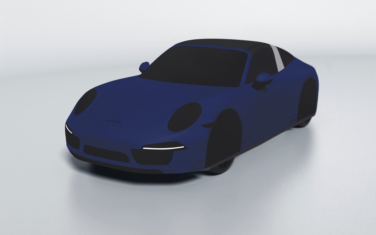 Goodwool tailor-made car cover for Porsche 911 (991.1) Targa 4 — Blue 565