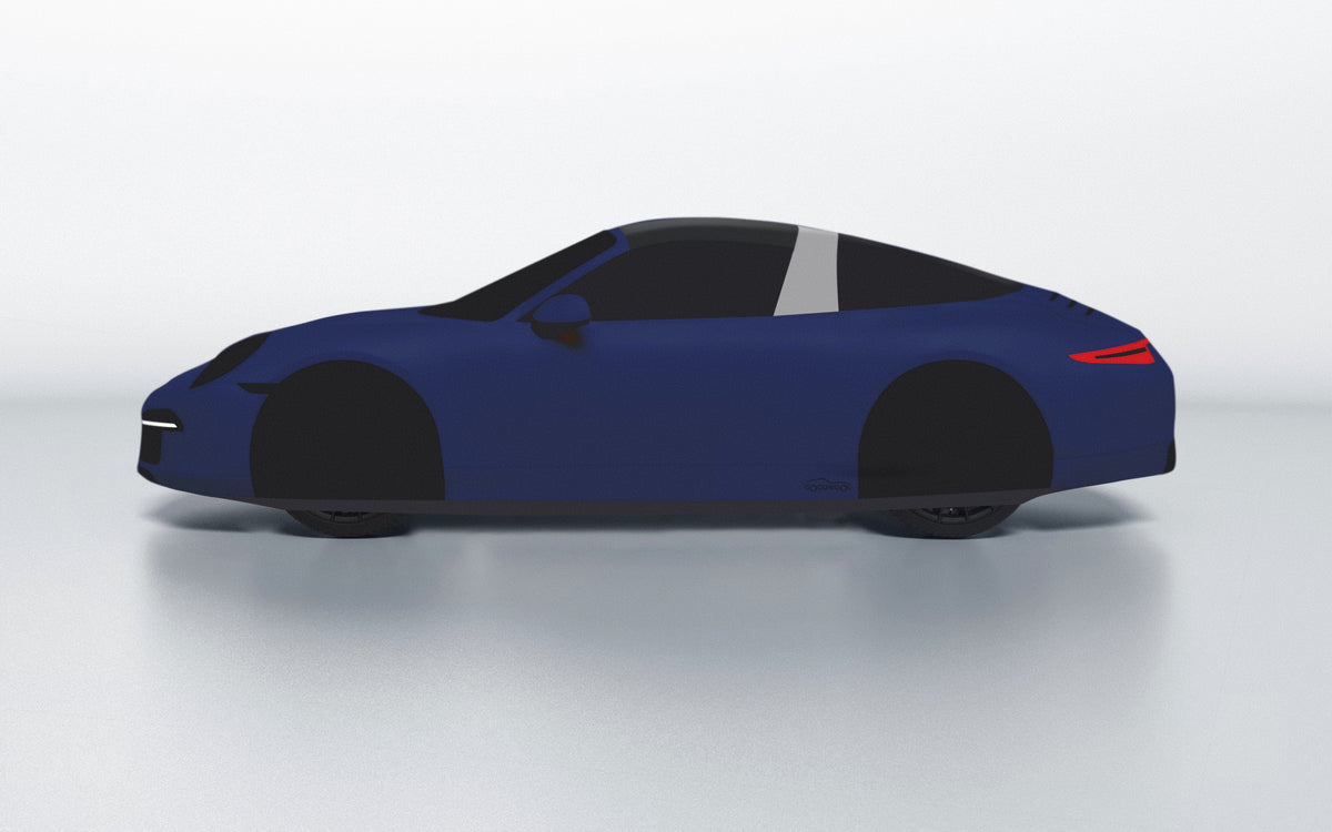 Goodwool tailor-made car cover for Porsche 911 (991.1) Targa 4 — Blue 565