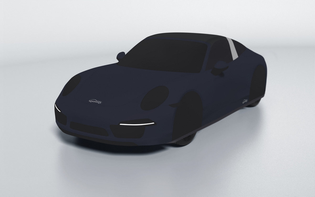 Goodwool tailor-made car cover for Porsche 911 (991.1) Targa 4 — Blue 590
