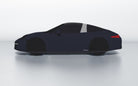 Goodwool tailor-made car cover for Porsche 911 (991.1) Targa 4 — Blue 590
